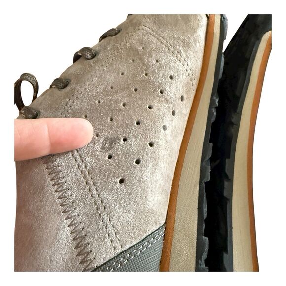 Eddie Bauer Mens Highland Sneaker 11.5 Gray Suede Lace Up New With Defects - Picture 11 of 11